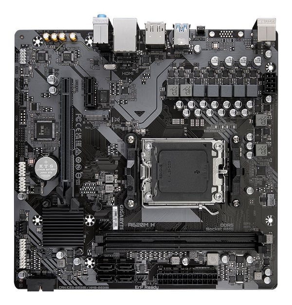 Gigabyte A620M H -emolevy, AMD A620, AM5, micro-ATX, DDR5
