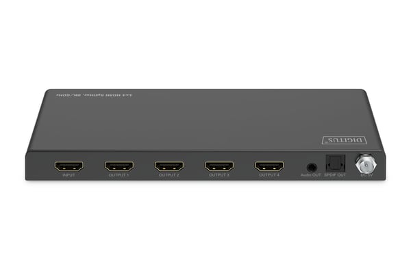 Digitus DS-55340, HDMI, 4x HDMI, 7680 x 4320 pikseliä, Musta, Metalli, 8K Ultra HD