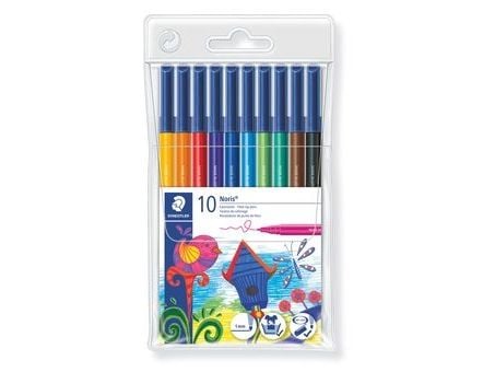 STAEDTLER Noris Club 326 - Fibertuppenn - assorterte farger - vannbasert matfargeblekk - 1 mm (en pakke 10)