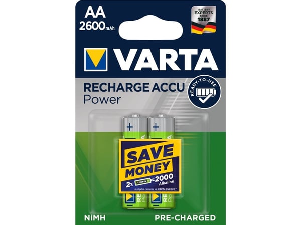 Varta Professional Accu - Batteri 2 x AA type - NiMH - 2500 mAh Varta Professional Accu - Batteri 2 x AA type - NiMH - 2500 mAh