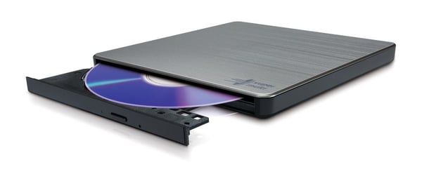 Hitachi-LG Data Storage GP60NS60 - Platestasjon - DVD±RW (±R DL) / DVD-RAM - 8x/6x/5x - USB 2.0 - ekstern - sølv