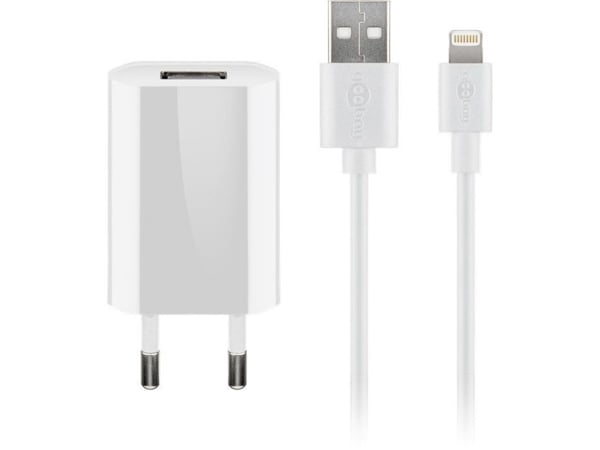 Goobay 44978, Sisätila, AC, 5 V, 1 m, Valkoinen