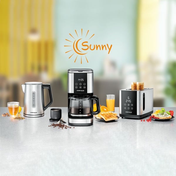 Rommelsbacher FKM 1000, Droppande kaffebryggare, 1,5 l, Malat kaffe, 1000 W, Svart, Rostfritt stål