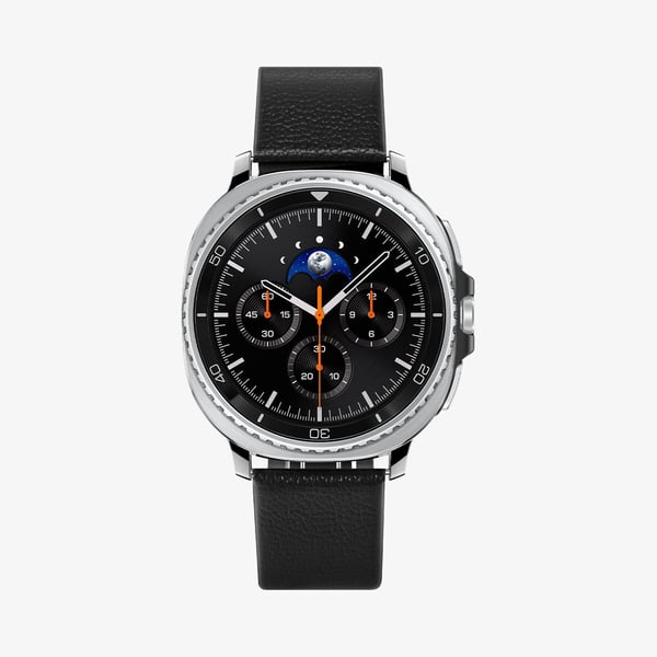 Spigen Enzo, Band, SmartWatch, Svart, Samsung, Watch 8 (40/44 mm)/Watch 8 Classic (46mm), Äkta läder