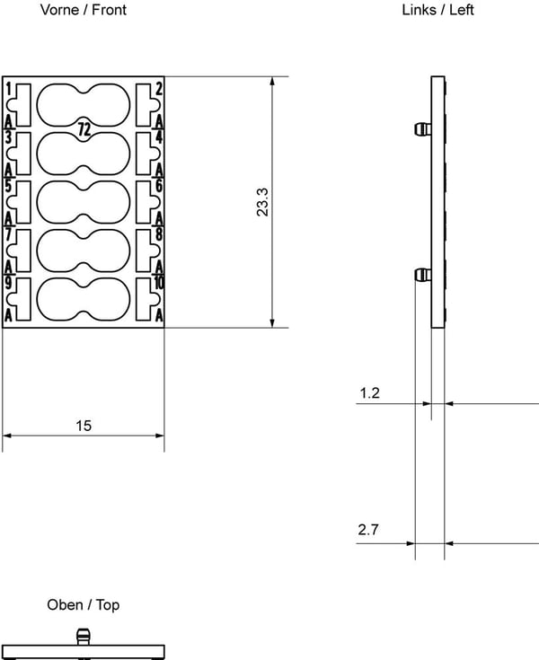 Siemens 6ES71936CP722AA0 6ES7193-6CP72-2AA0 PLC-farvekodeskiltti