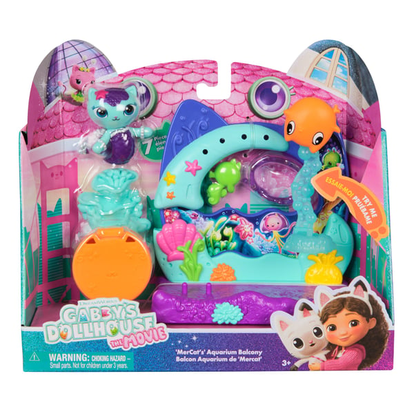 Spin Master Gabby's Dollhouse 6074163 lekesett Movie Balcony, Swing & Swim