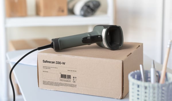 Safescan 330-W, Handhållen steckkodsläsare, 1D/2D, CMOS, Code 32, Code 39, Codabar, Interleaved 2 of 5, Code 93, Industrial 2 of 5, Matrix 2 of 5, ...