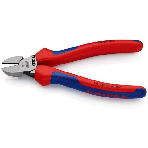 Knipex KP-7002160, Hånd kabelkutter, Blå, Rød, Stål, Blå, Rød, Rustfritt stål, 62 HRC, 4 mm