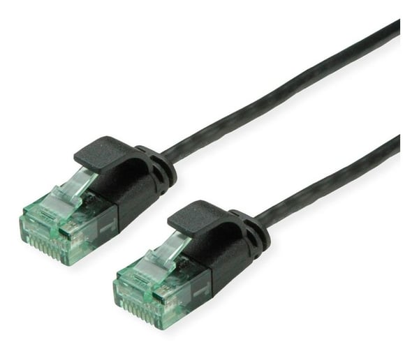 ROLINE 21.45.3454-100, 1,5 m, Cat6a, U/UTP (UTP), RJ-45, RJ-45, Sort