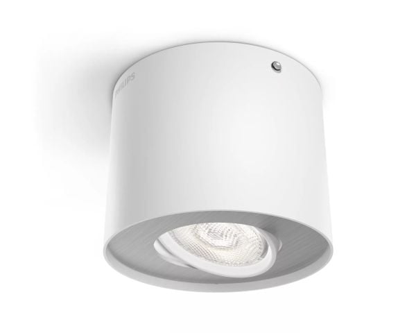 Philips Dimbar LED Phase tak-/väggspotlight, Utanpåliggande spotlight, Glödlampan/-lamporna kan inte bytas ut, 1 lampor, LED, 4,5 W, 2700 K