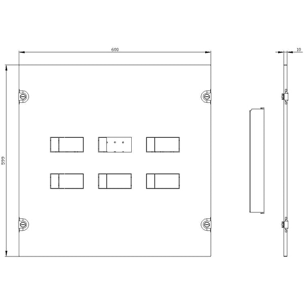 Siemens 8GK6735-6KK23, 600 mm, 600 mm, 600 mm, 55 mm, 6,92 kg