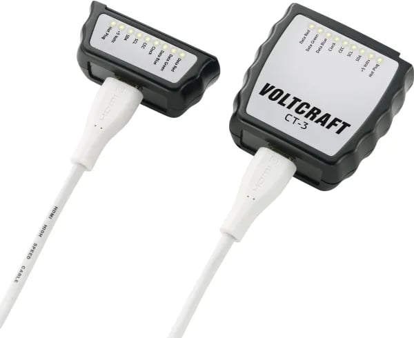 Kaapelitesteri CT-3 VOLTCRAFT CT-3 Tarkoitettu... HDMI-kaapeli tyyppi A,