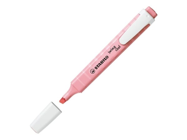 STABILO swing cool Pastel, 1 stykker, Rosa, Meisel tupp, Rosa, Hvit, 1 mm, 4 mm