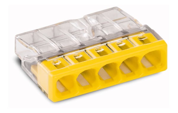 WAGO 5 x 0,5 - 2,5 mm² transp/gelb 100 pcs