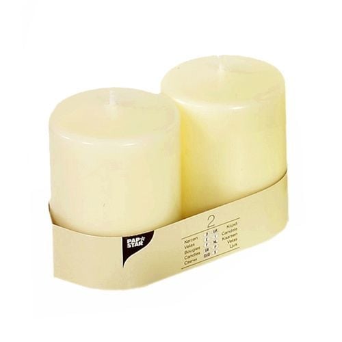 Papstar 15362, Cylinder, Elfenben, 45 timer, 2 stykker Papstar 15362, Cylinder, Elfenben, 45 timer, 2 stykker