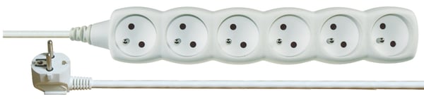 Emos 1902060200, Grunnleggende, Hvit, 6 AC-utganger, 2 m, 250 V, 10 A