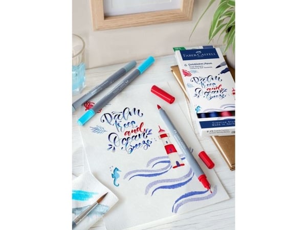 Faber-Castell 164519, Monivärinen, Monivärinen, 6 väriä, Hienojakoinen, Harjas/ohut pää, Pyöreä