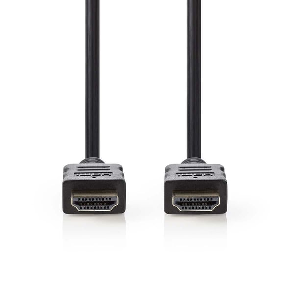 Nedis - HDMI-kabel med Ethernet - HDMI hann til HDMI hann - 5 m - svart - rund, 1080p-støtte