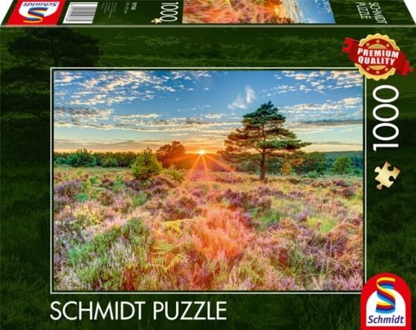 Schmidt Spiele Pussel PQ 1000 Solnedgång på heden G3