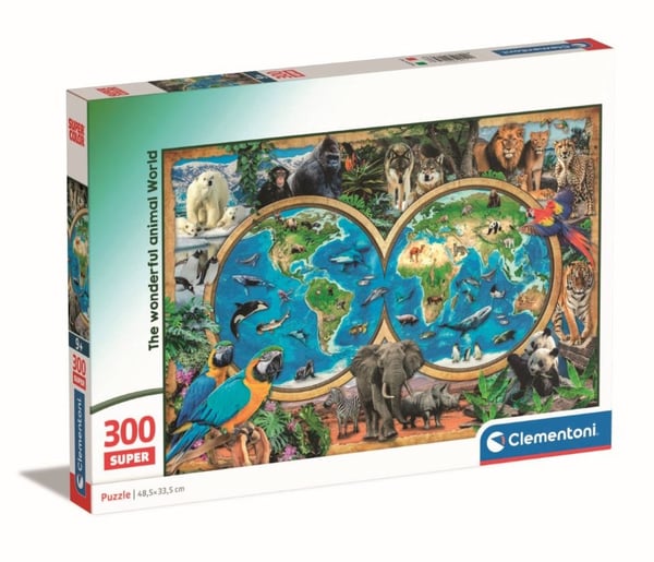 Clementoni Puslespil The Wonderful Animal World, 300 brikker