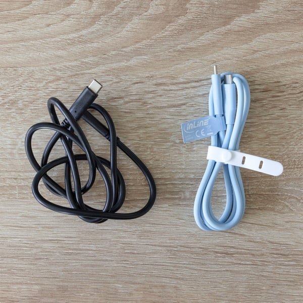 InLine 35891B, 1 m, USB C, USB C, USB 2.0, 0,48 Gbit/s, Blå