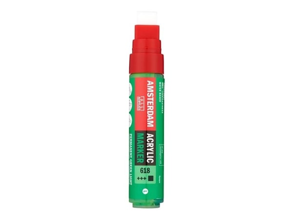 Amsterdam Acrylic Marker 15 mm Permanent Green Light 618