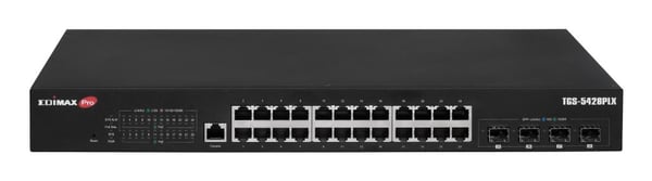 Edimax Pro TGS-5428PLX - Switch - surveillance, vlan, L2 - 24 x 2.5GBase-T + 4 x 10 Gigabit SFP+ (opplenke) - stasjonær, rackmonterbar - PoE++ (400...