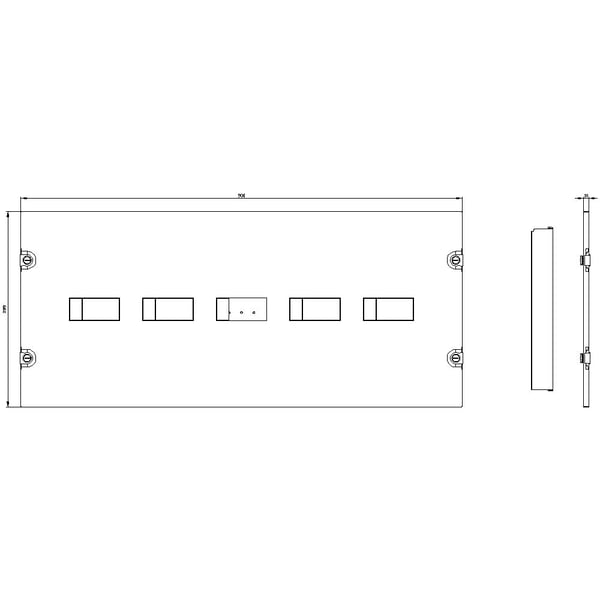 Siemens 8GK67304KK33 ALPHA 630 Universal Leistungsschalter-Bausatz 5x 3VA10-11/100A/160A 3+4-polig Leistungsschalter-Bausatz 1 St., 400 mm, 900 mm,...
