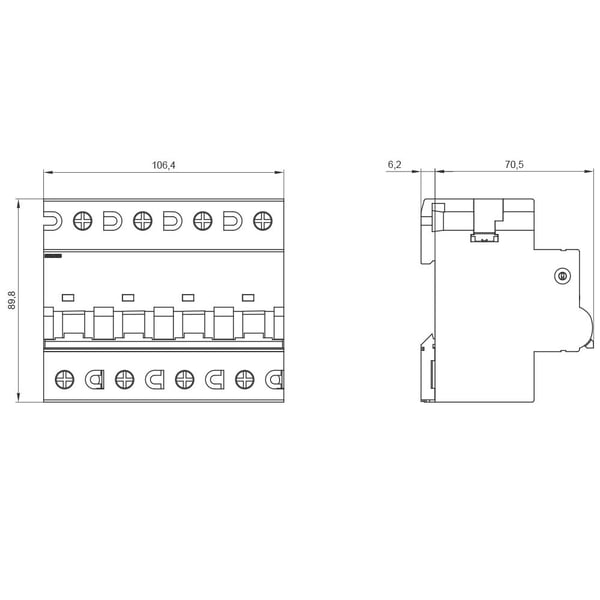 Siemens 5SP44926 5SP4492-6 ylijännitesuoja 125 A 400 V, IP20