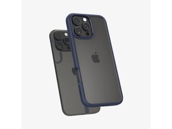 Spigen Ultra Hybrid - Baksidesskydd för mobiltelefon - polykarbonat, termoplastisk polyuretan (TPU) - marinblå - för Apple iPhone 16 Pro