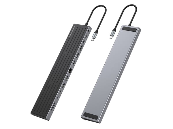 Conceptronic DONN32B, Koblet med ledninger (ikke trådløs), USB 3.2 Gen 1 (3.1 Gen 1) Type-C, 100 W, 3,5 mm, 10,100,1000 Mbit/s, IEEE 802.3ab