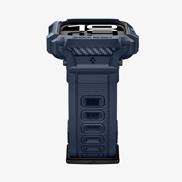 Spigen Rugged Armor Pro 2, Fodral + armband, Smartwatch, Marinblå, Apple, Apple Watch 10/11 (42mm), Termoplastisk polyuretan (TPU)