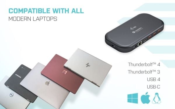 i-Tec - Dokkingstasjon - Thunderbolt 3 - HDMI, Thunderbolt - 1GbE - 134 watt