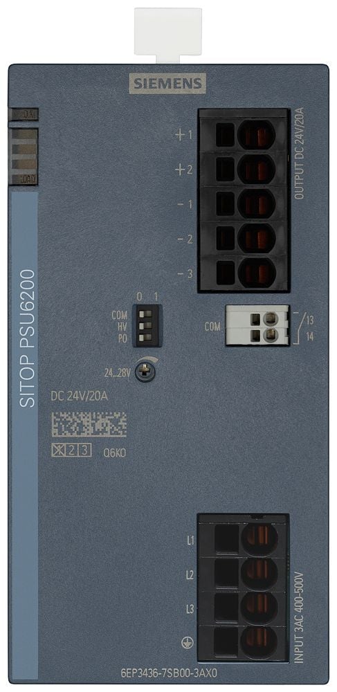 Siemens 6EP34367SB003AX0 strömförsörjning för DIN-skena 20 A 480 W, 1 utgång