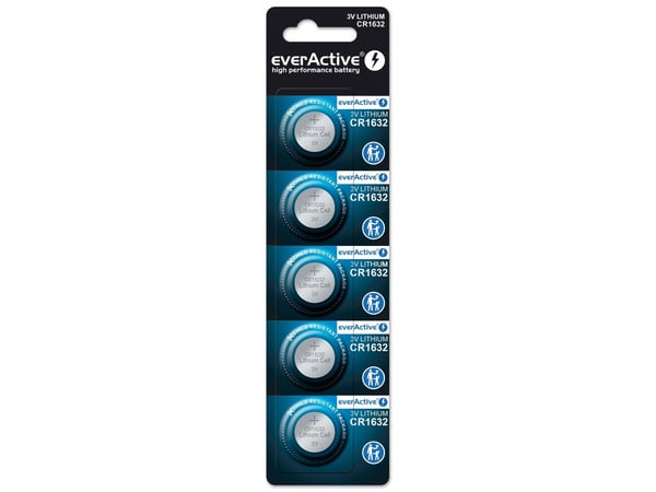 Everactive CR16325BL, Engangsbatteri, CR1632, Lithium, 3 V, 5 stykker, 10 år