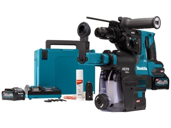 Makita HR004GM202 batteridrevet borhammer 40 V SDS-plus 2,9 joule 2 batterier