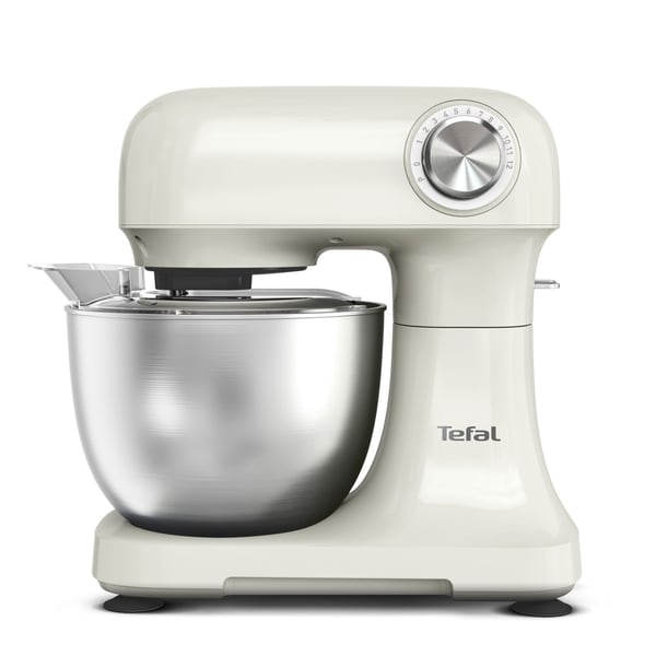 Tefal Bake Easy QB140AF0, 3,5 L, Valkoinen, Rotaatio, Vaivaus, Sekoitus, 4 munaa, Ruostumaton teräs
