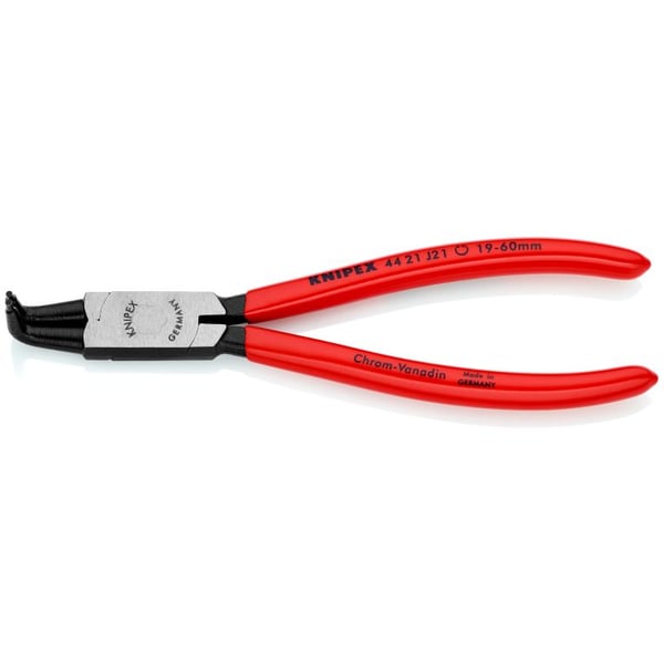Knipex 44 21 J21, Lukkorengaspihdit, 1,8 mm, 6 cm, Terästä, Muovi, Punainen