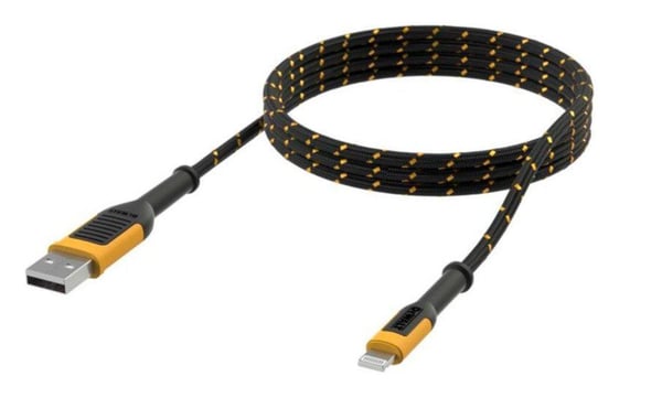 DeWalt USB-A till Lightning-kabel 1,8 m Kevlar-förstärkt