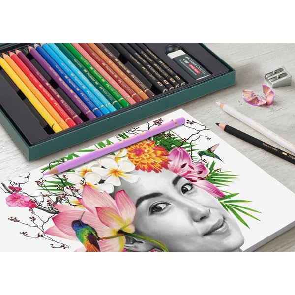 Faber-Castell Polychromos & Pitt Graphite Matt Set, Flerfarget, 21 stykker