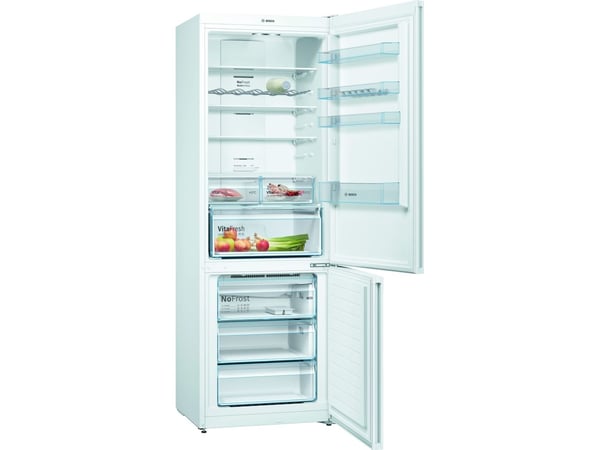 Bosch Serie | 4 KGN49XWEA - Kylskåp/frys - bottenfrysskåp - bredd: 70 cm - djup: 67 cm - höjd: 203 cm - 438 liter - Klass E - vit
