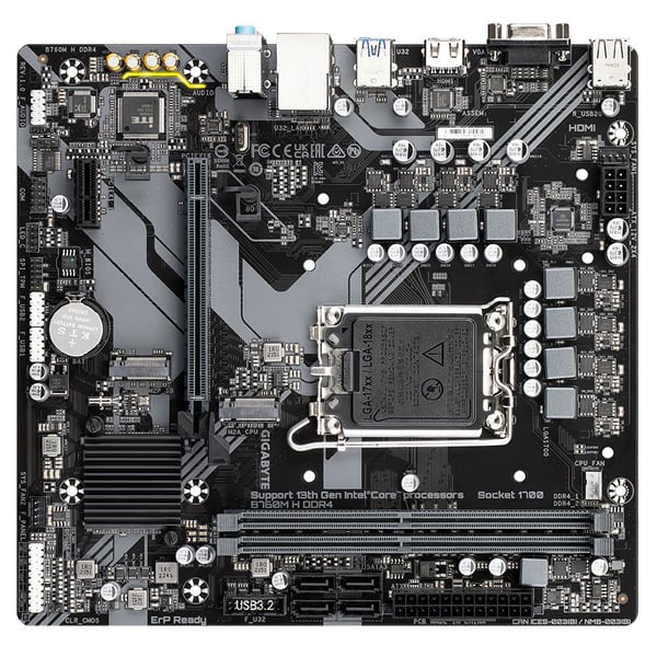 Gigabyte B760M H DDR4 rev. 1.0 emolevy B760 LGA 1700 micro ATX