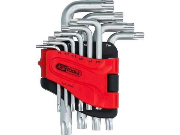 KS Tools 151.4900, Siivekkeellinen torx-koloavain, Metallinen, Terästä, 228 g, 10 kpl