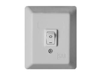 ZE Kommunikationstechnik SAR TYP III, Tangentstyrd brytare, Vit, 250 V, 11 - 70 V, 8 A, 65 mm