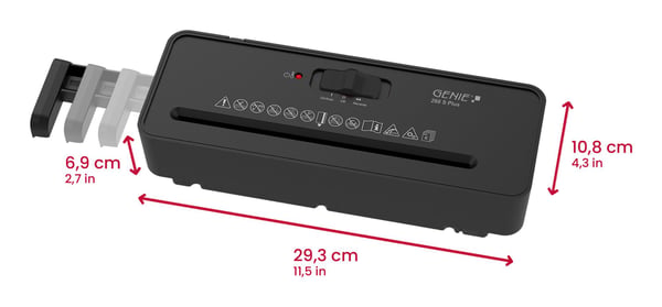Genie 260 S Plus, Längsgående skärning, 22 cm, 72 dB, 2200 mm/min, 6 ark, P-2