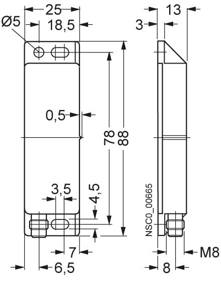 Siemens 3SE6605-2BA01, Plast, IP67, Cuboid, 80 mm, 100 mm, 20 mm