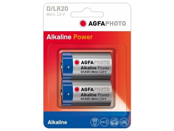 AgfaPhoto Batterie Alkaline Power -D LR20 Mono 2St.