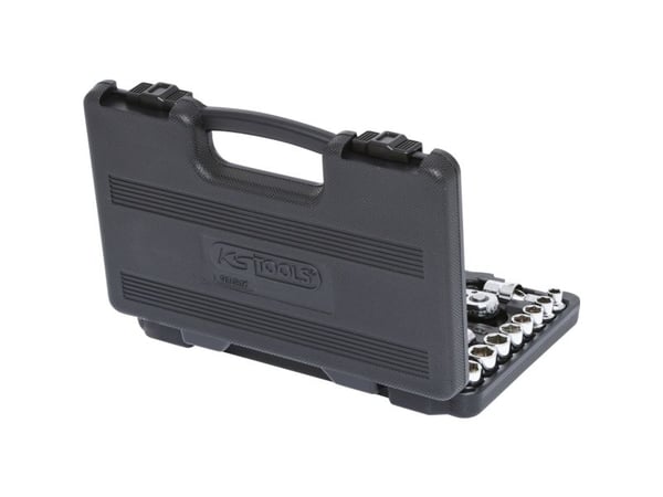 KS Tools 918.0627, Pistorasiasarja, 3/8", 27 pää(t), Kromivanadiini-teräs, 2,4 kg