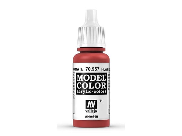 Vallejo 70.957, 17 ml, Röd, Matt, Flaska