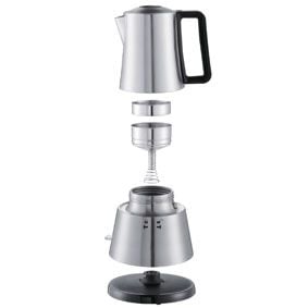 Cloer 5928 elektrisk espressomaskin 365 W 6 kopper, matt rustfritt stål